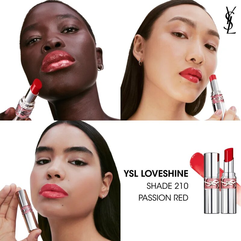 Yves Saint Laurent Loveshine Lipstick vlažilna sijoča šminka za ženske 210 Passion Red 32 g
