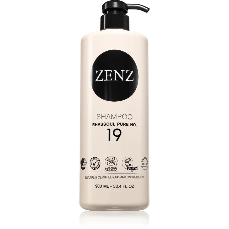 ZENZ Organic Rhassoul Pure No. 19 vlažilni šampon z učinkom balzama 900 ml