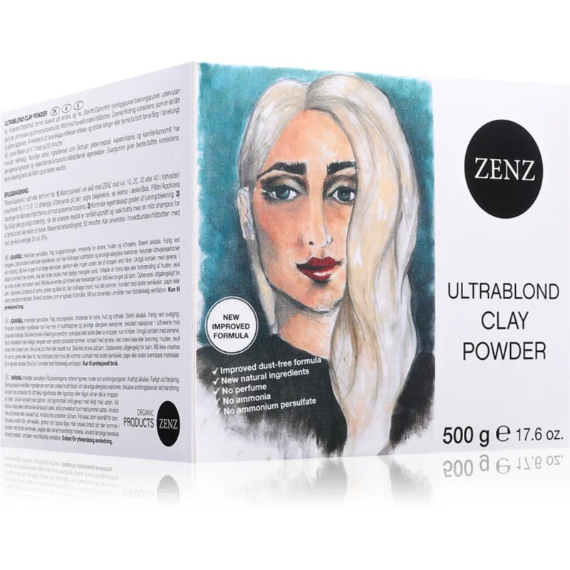 ZENZ Organic Ultrablond Clay Powder posvetlitveni puder brez amoniaka 500 g