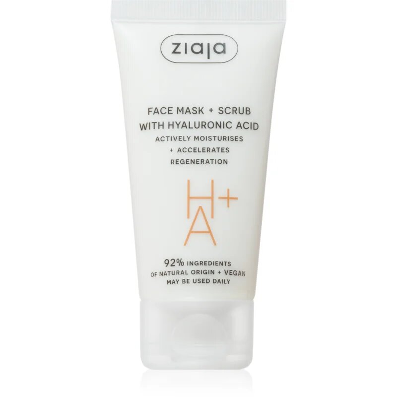 Ziaja Face Mask + Scrub with Hyaluronic Acid piling maska 55 ml