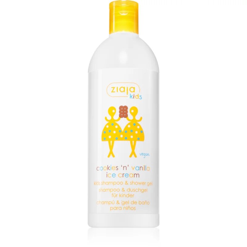 Ziaja Kids Cookies 'n' Vanilla Ice Cream šampon in gel za umivanje 2v1 za otroke od 3 let Cookies & Vanilla 400 ml
