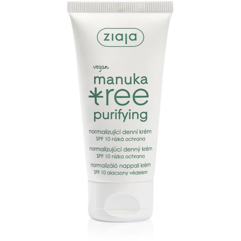 Ziaja Manuka Tree Purifying dnevna krema za normalizacijo kože SPF 10 50 ml