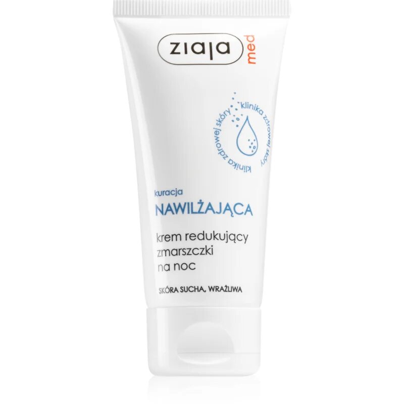 Ziaja Med Hydrating Care nočna krema proti gubam za občutljivo in suho kožo 50 ml
