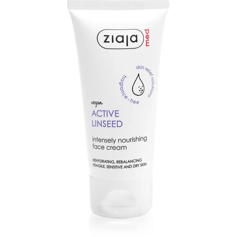 Ziaja Med Linseed hranilna krema za obraz za dan in noč 50 ml