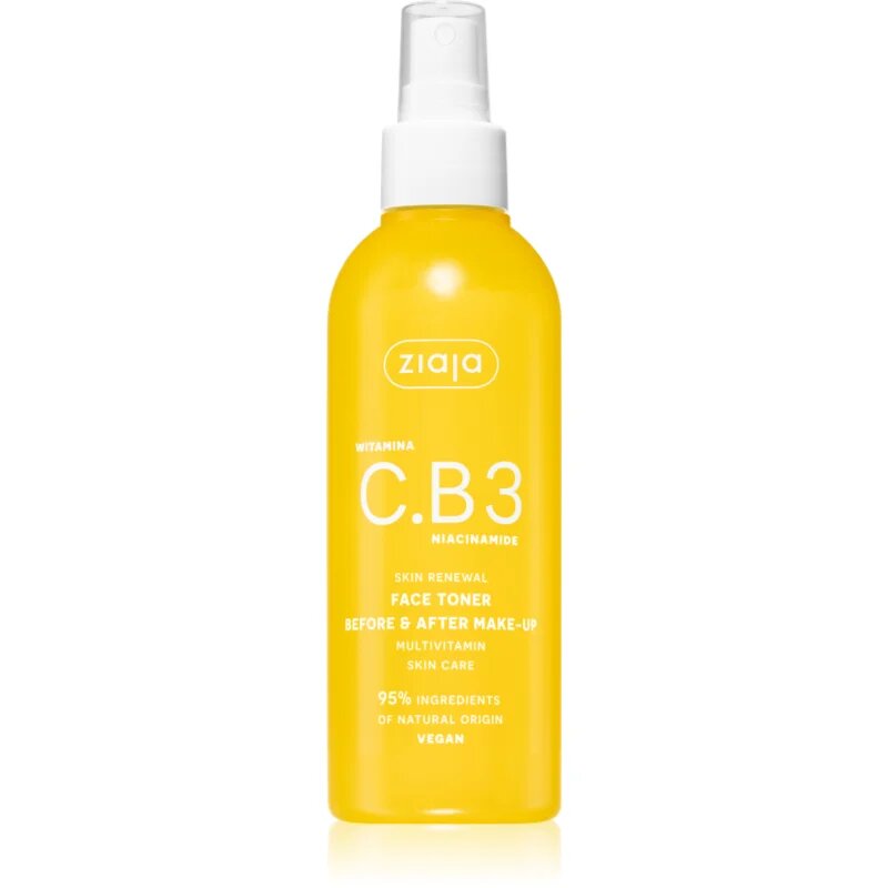 Ziaja Vitamin C.B3 Niacinamide čistilni tonik za obraz v pršilu 190 ml