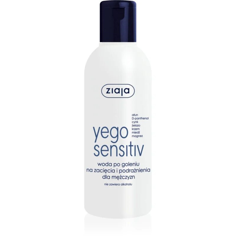 Ziaja Yego Sensitiv voda za po britju brez alkohola 200 ml