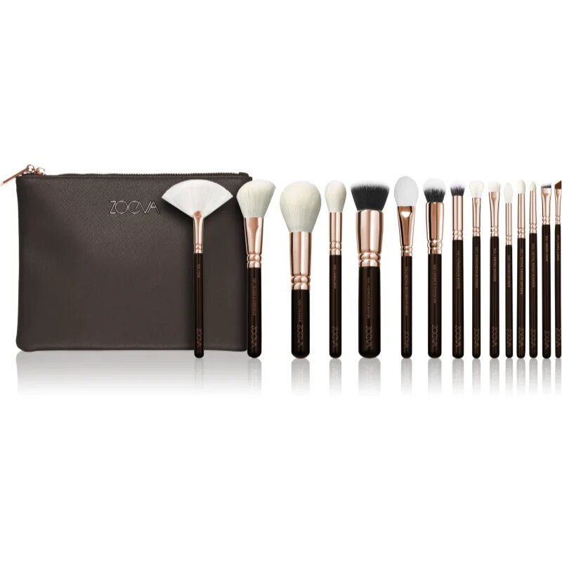 ZOEVA The Artists Brush Set Rose Golden Edition potovalni set čopičev s torbico