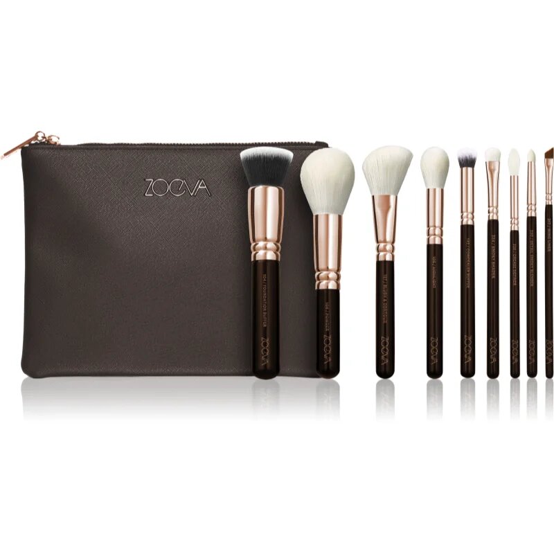 ZOEVA The Complete Brush Set Rose Golden Edition Set čopičev s torbico