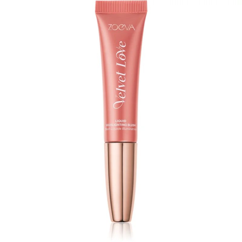 ZOEVA Velvet Love Liquid Highlighting Blush tekoče rdečilo za osvetlitev kože odtenek Peach Nectar 13 ml