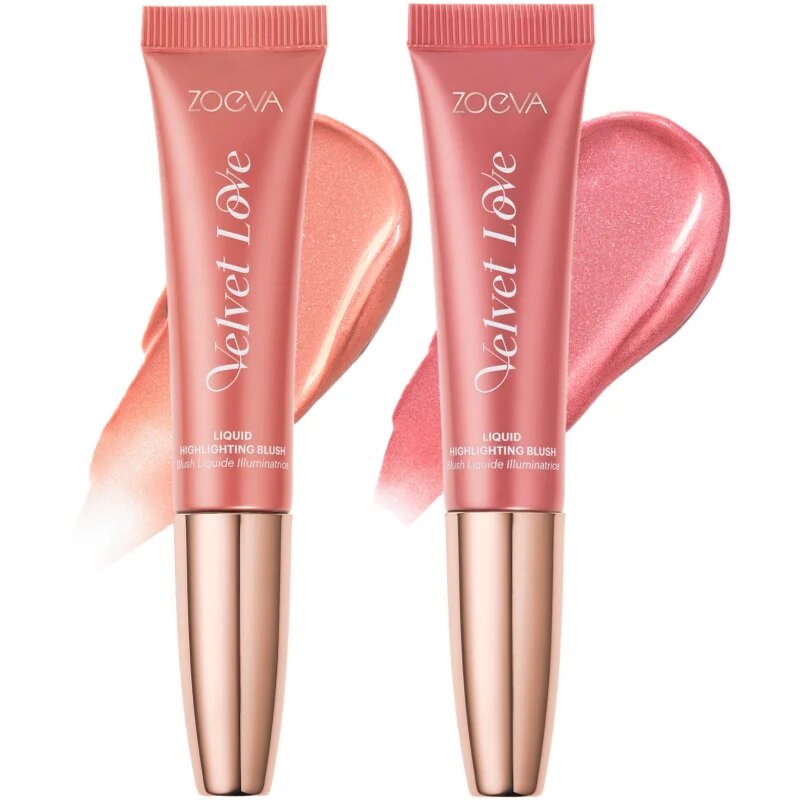 ZOEVA Velvet Love Liquid Highlighting Blush tekoče rdečilo za osvetlitev kože odtenek Peach Nectar 13 ml