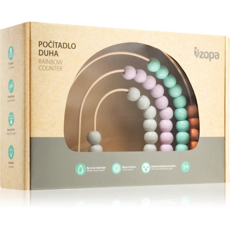 Zopa Counter računalo iz lesa Rainbow 1 kos