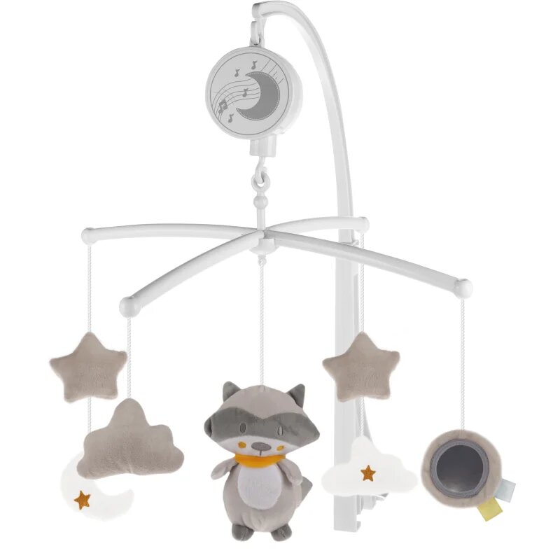 Zopa Music Mobile Raccoon vrtiljak za posteljico z melodijo 1 kos
