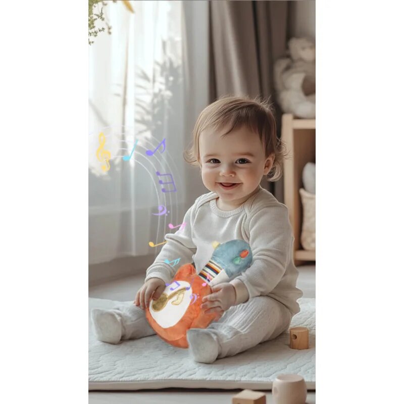 Zopa Plush Musical Toy 3 in 1 My First Guitar plišasta igrača z melodijo 12 m+ 1 kos