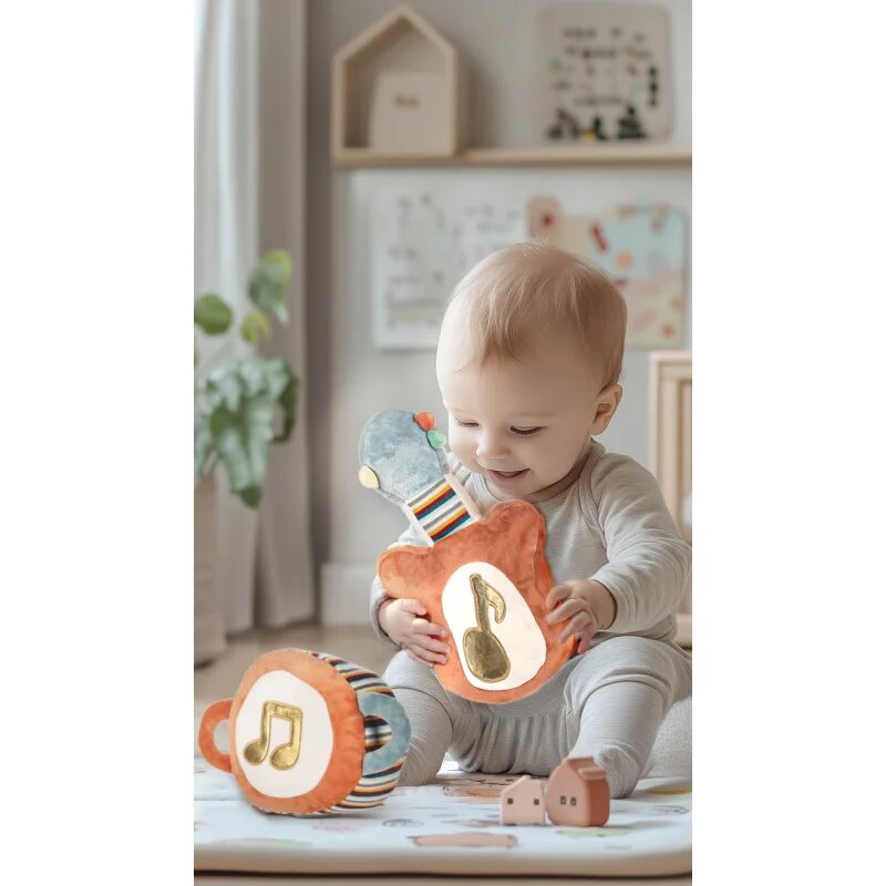 Zopa Plush Musical Toy 3 in 1 My First Guitar plišasta igrača z melodijo 12 m+ 1 kos