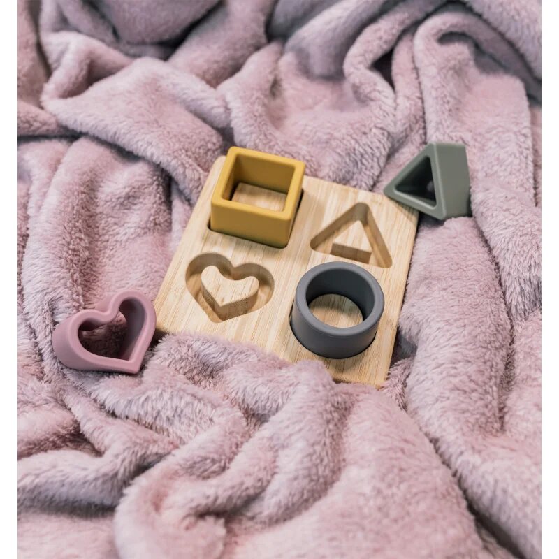 Zopa Silicone Bamboo Puzzle aktivnostna vstavljanka Multicolor 1 kos