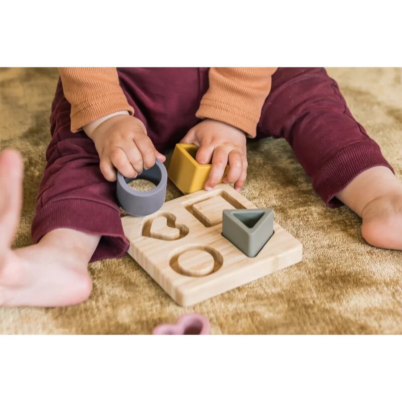 Zopa Silicone Bamboo Puzzle aktivnostna vstavljanka Multicolor 1 kos
