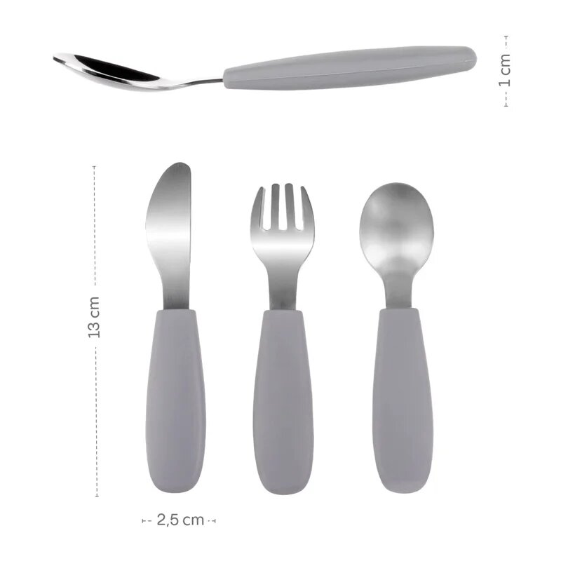 Zopa Silicone Children's Cutlery pribor za otroke 6 m+ Old Pink 3 kos
