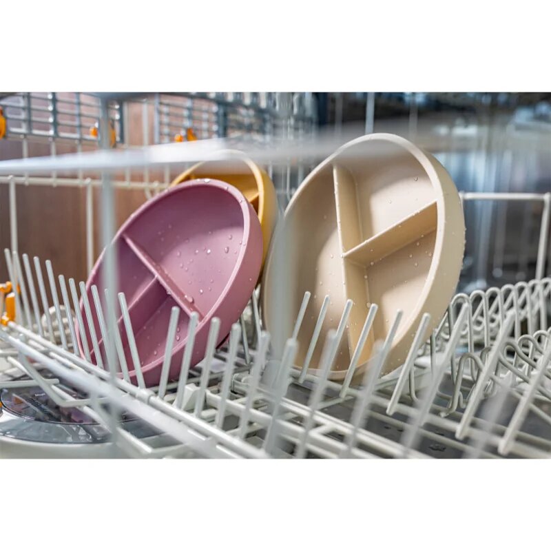 Zopa Silicone Divided Plate deljeni krožnik s priseskom Sand Beige 1 kos
