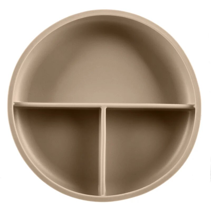 Zopa Silicone Divided Plate deljeni krožnik s priseskom Sand Beige 1 kos