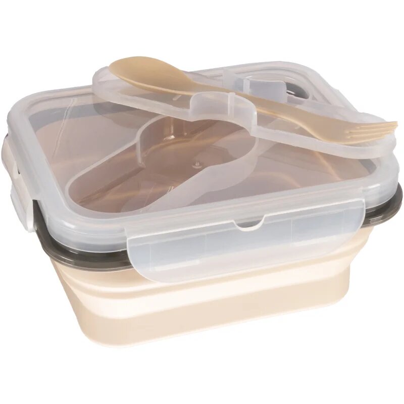 Zopa Silicone Lunch Box Small jedilni set Sand Beige 15x75 cm 1 kos