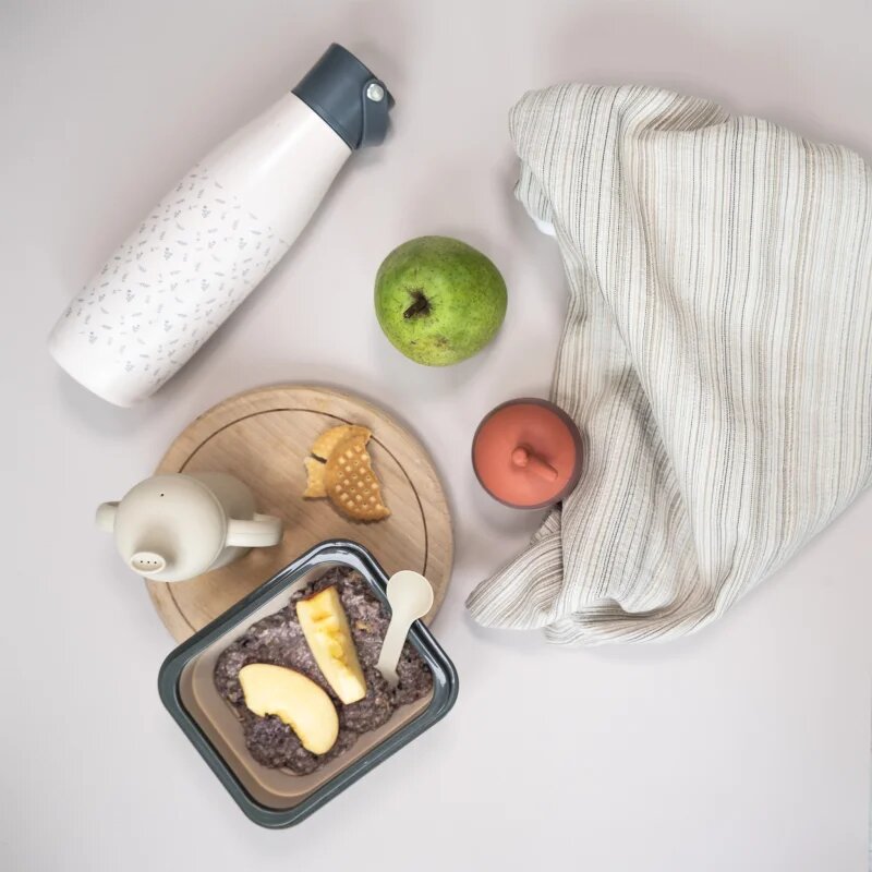 Zopa Silicone Lunch Box Small jedilni set Sand Beige 15x75 cm 1 kos