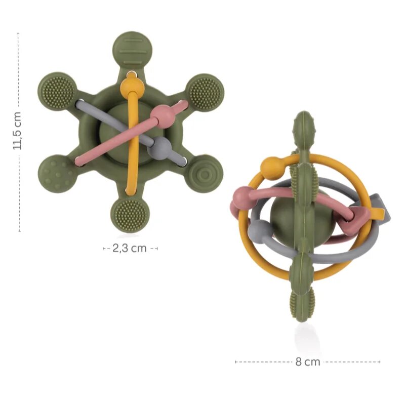 Zopa Silicone Rattle ropotuljica z grizljajočim delom 1 kos