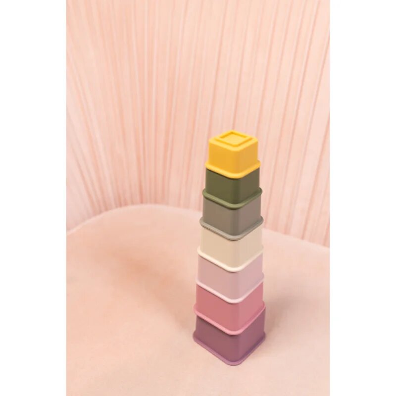 Zopa Silicone Stacking Cups zložljivi lončki Multicolor 6 m+ 7 kos