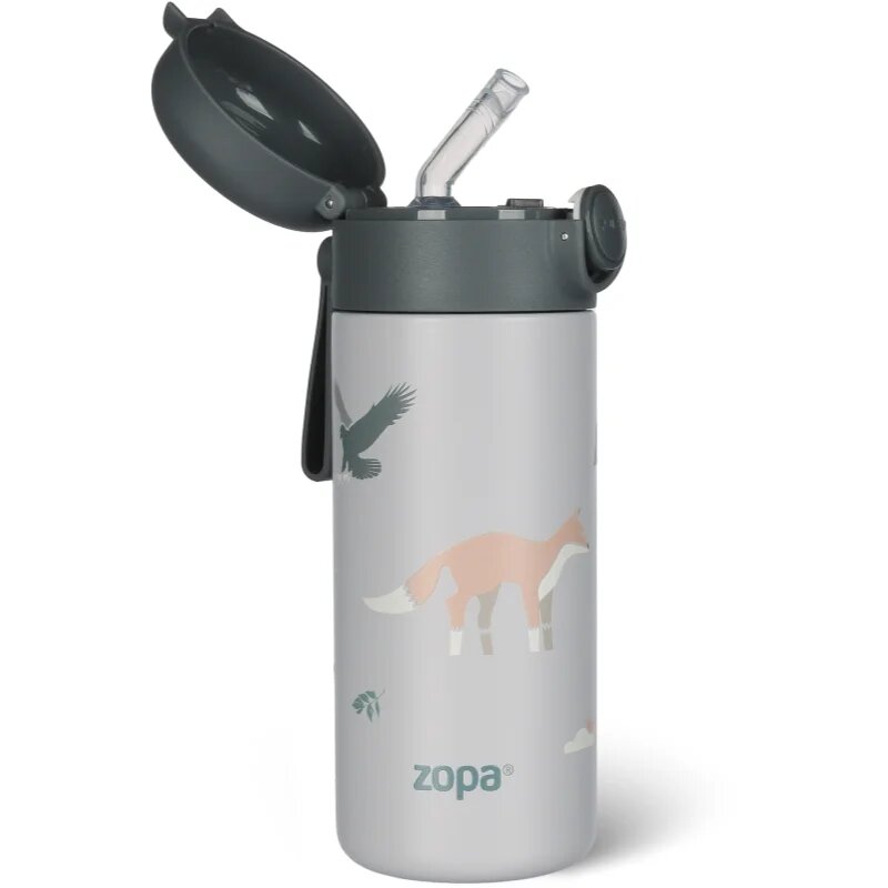 Zopa Thermo Bottle with Silicone Holder and Drinking Spout termovka s slamico 1 kos