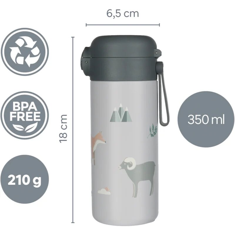 Zopa Thermo Bottle with Silicone Holder and Drinking Spout termovka s slamico Safari 1 kos