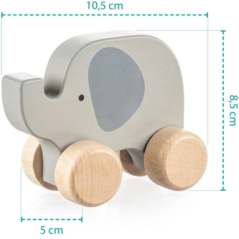Zopa Wooden Animal jahalna žival iz lesa Elephant 1 kos