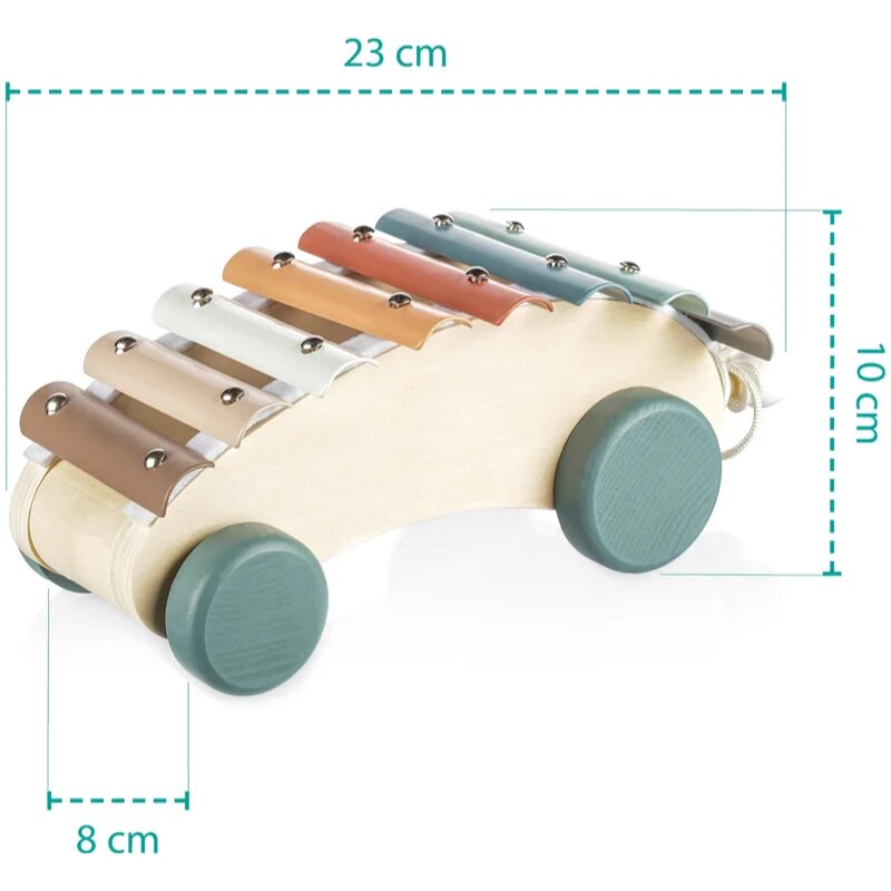 Zopa Wooden Pull Xylophone vlečni ksilofon iz lesa 1 kos