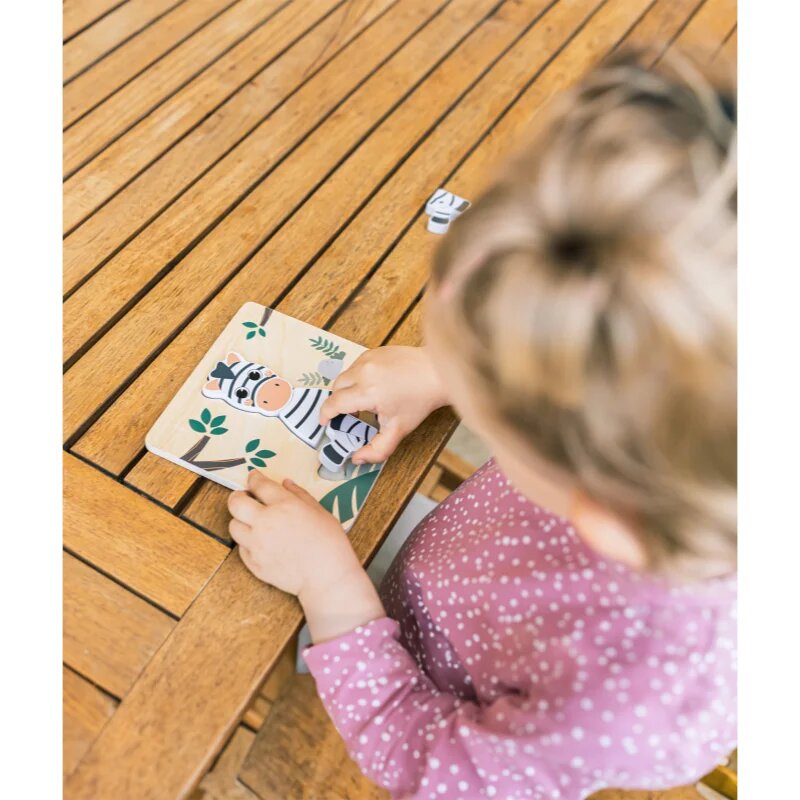 Zopa Wooden Puzzle Small sestavljanka iz lesa Zebra 1 kos